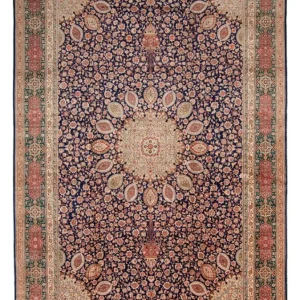 Persisk teppe - Tabriz - Royal - 517 x 352 cm - mørkeblå