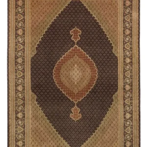 Persisk teppe - Tabriz - Royal - Halskjede av silke - 362 x 251 cm - mørk beige