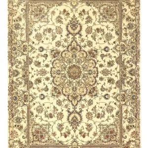 Persisk teppe - Tabriz - Royal - Halskjede av silke - 219 x 148 cm - beige