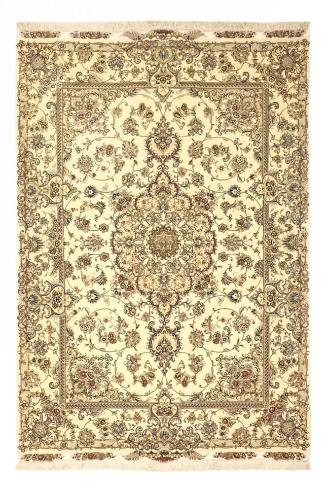 Persisk teppe - Tabriz - Royal - Halskjede av silke - 219 x 148 cm - beige