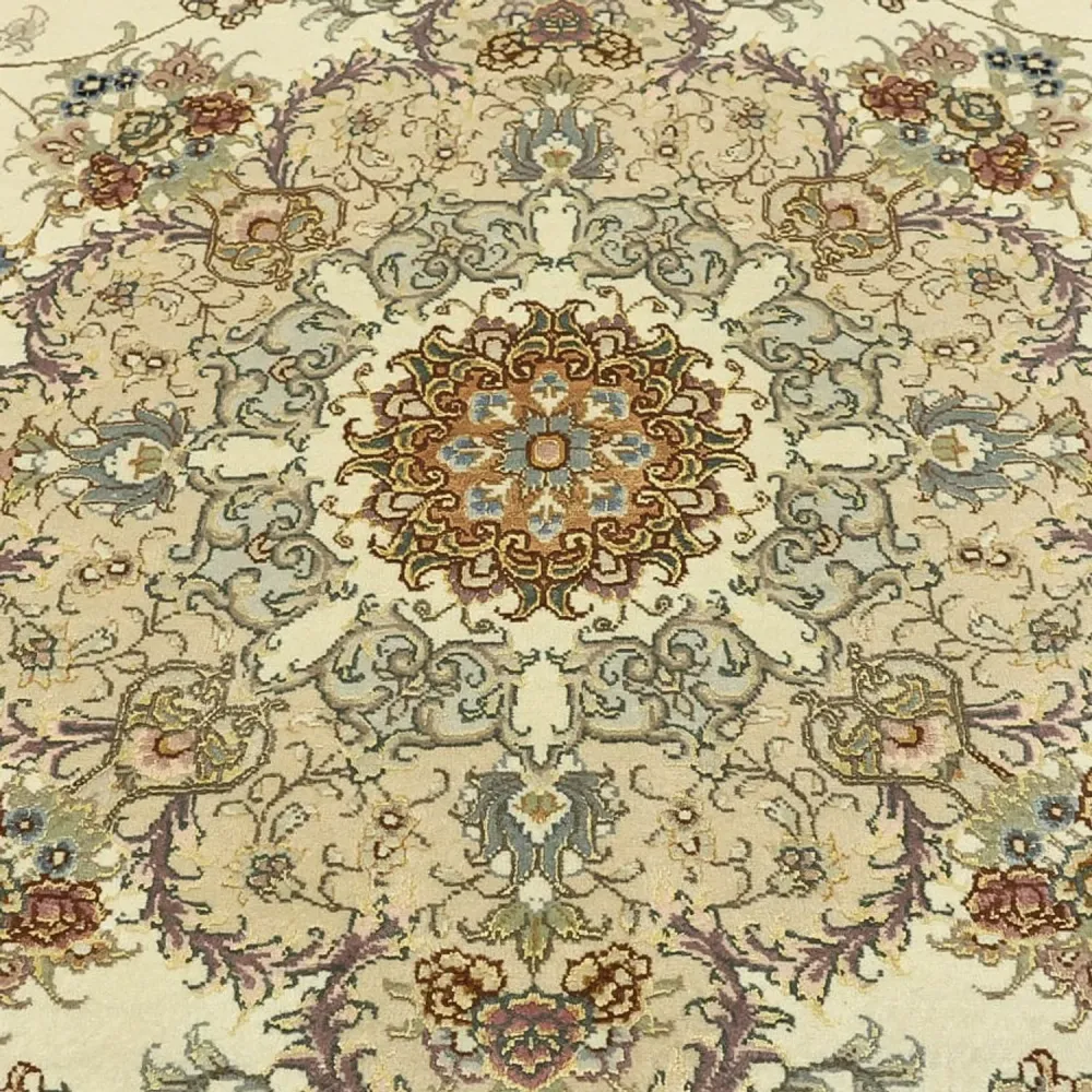 Persisk teppe - Tabriz - Royal - Halskjede av silke - 219 x 148 cm - beige