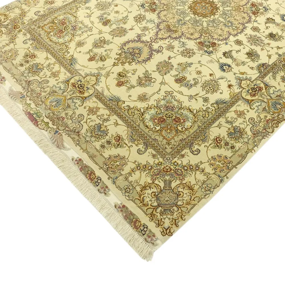 Persisk teppe - Tabriz - Royal - Halskjede av silke - 219 x 148 cm - beige