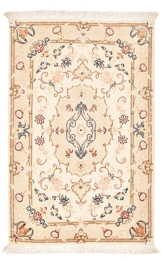 Persisk teppe - Tabriz - Royal - 90 x 60 cm - lys beige