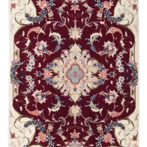 Persisk teppe - Tabriz - Royal - 90 x 60 cm - mørk rød
