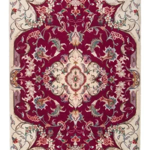 Persisk teppe - Tabriz - Royal - 90 x 60 cm - mørk rød