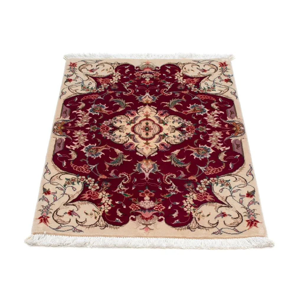 Persisk teppe - Tabriz - Royal - 90 x 60 cm - mørk rød