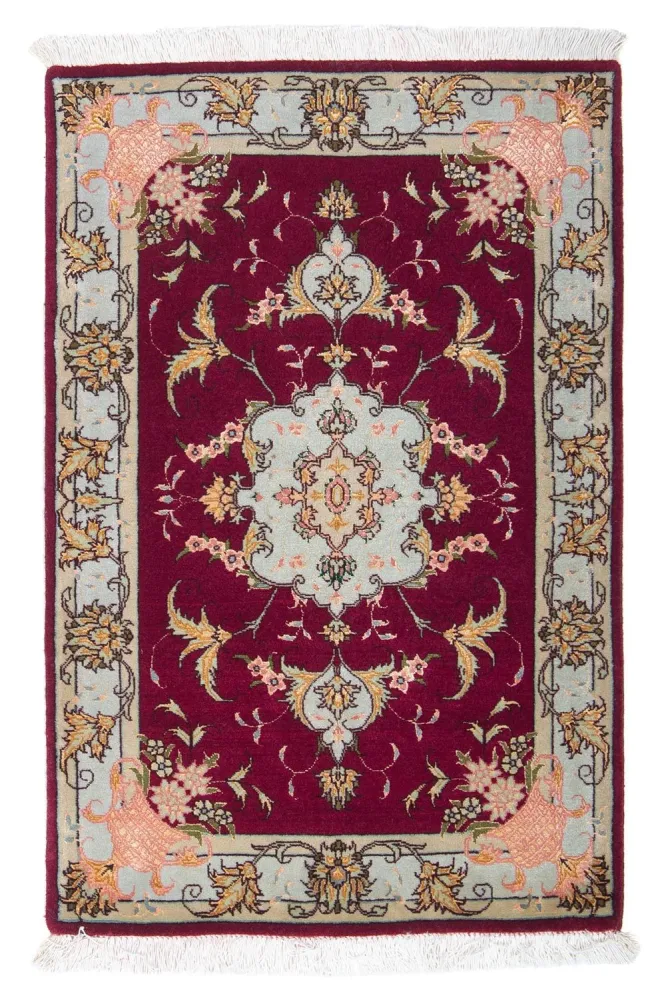 Persisk teppe - Tabriz - Royal - 90 x 60 cm - mørk rød