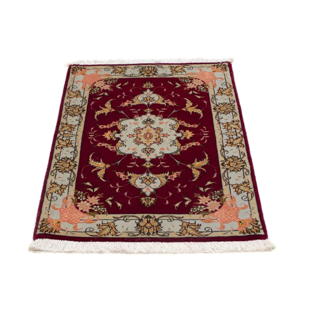 Persisk teppe - Tabriz - Royal - 90 x 60 cm - mørk rød