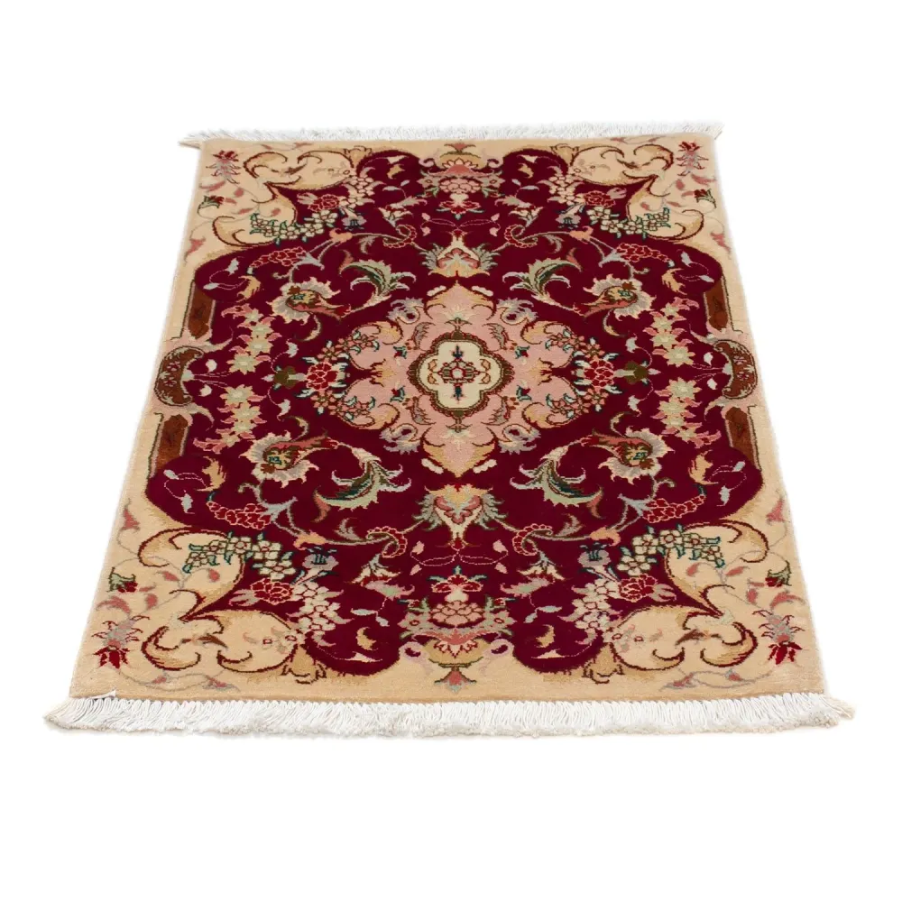 Persisk teppe - Tabriz - Royal - 90 x 60 cm - mørk rød