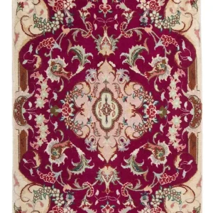 Persisk teppe - Tabriz - Royal - 90 x 60 cm - mørk rød