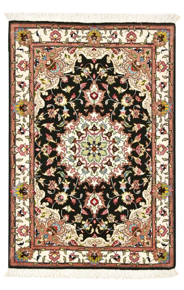 Persisk teppe - Tabriz - Royal - 90 x 60 cm - mørkeblå