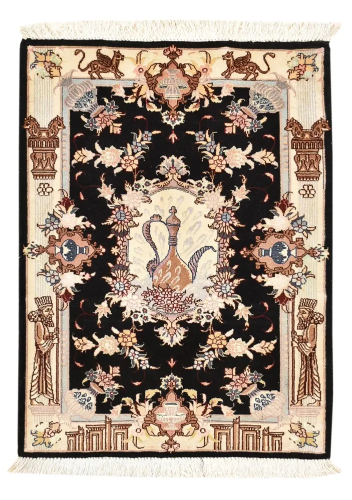 Persisk teppe - Tabriz - Royal - 90 x 60 cm - mørkeblå