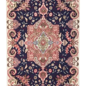 Persisk teppe - Tabriz - Royal - 90 x 60 cm - mørkeblå