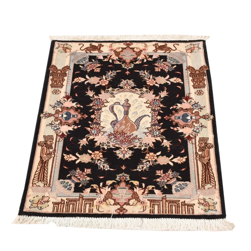 Persisk teppe - Tabriz - Royal - 90 x 60 cm - mørkeblå