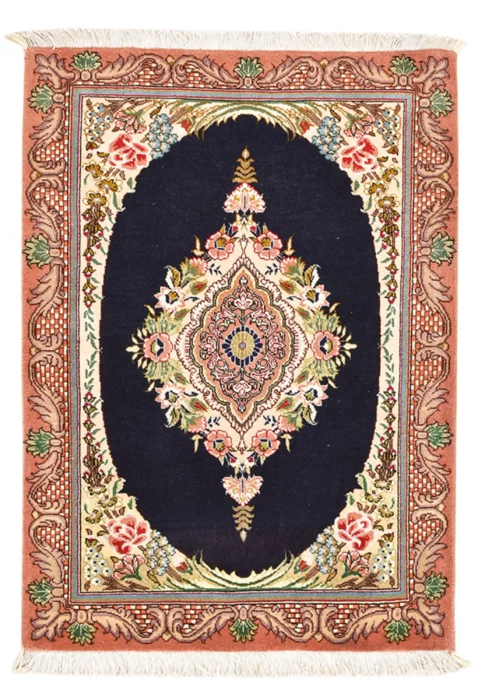 Persisk teppe - Tabriz - Royal - 90 x 60 cm - mørkeblå