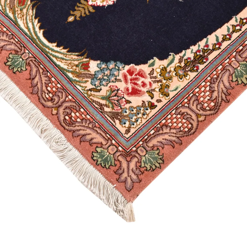 Persisk teppe - Tabriz - Royal - 90 x 60 cm - mørkeblå