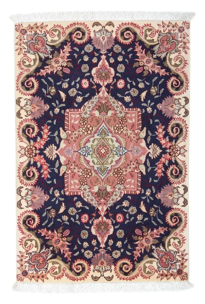 Persisk teppe - Tabriz - Royal - 90 x 60 cm - mørkeblå