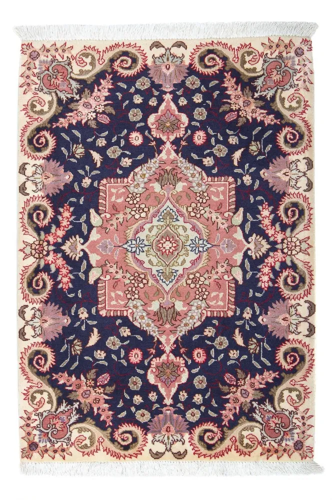 Persisk teppe - Tabriz - Royal - 90 x 60 cm - mørkeblå