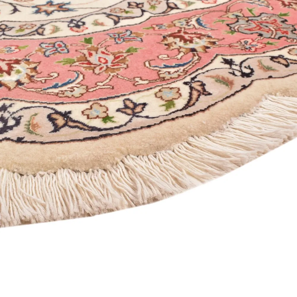 Persisk teppe - Tabriz - Royal rundt - 200 x 200 cm - krem