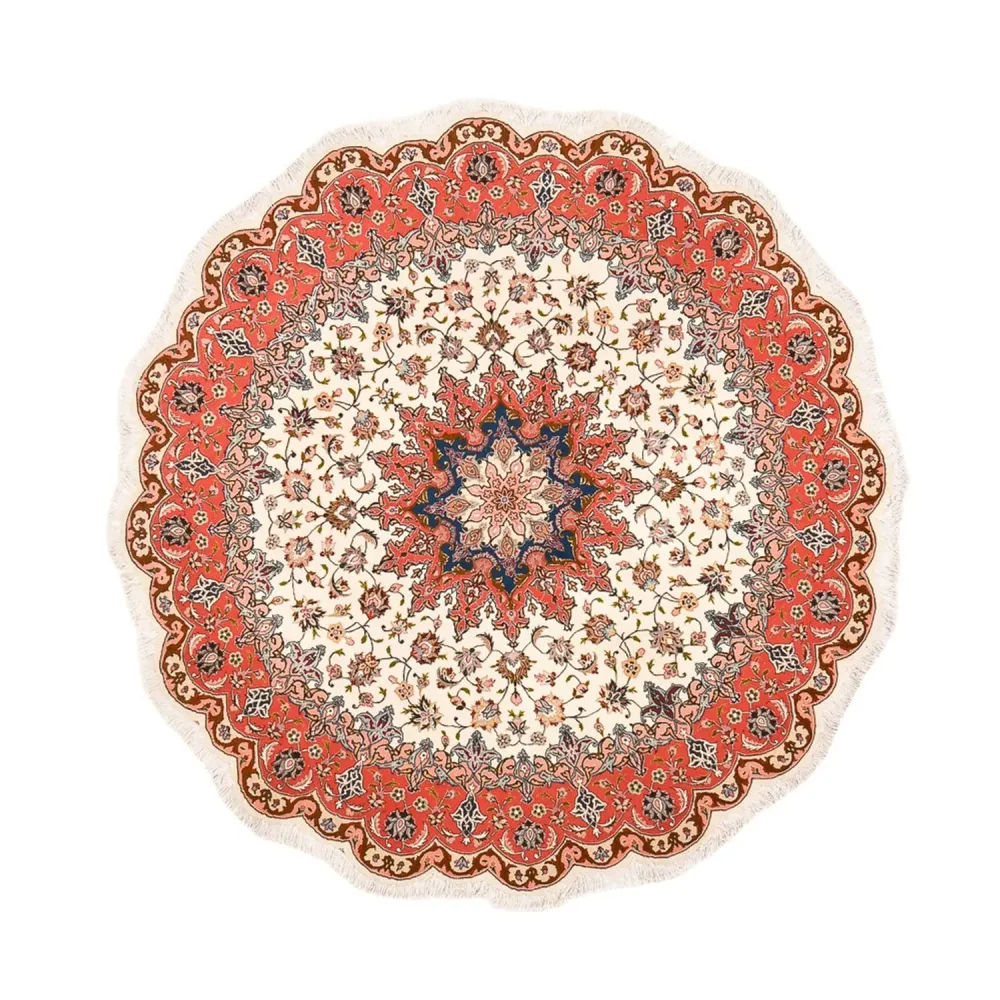 Persisk teppe - Tabriz - Royal rundt - 200 x 200 cm - flerfarget