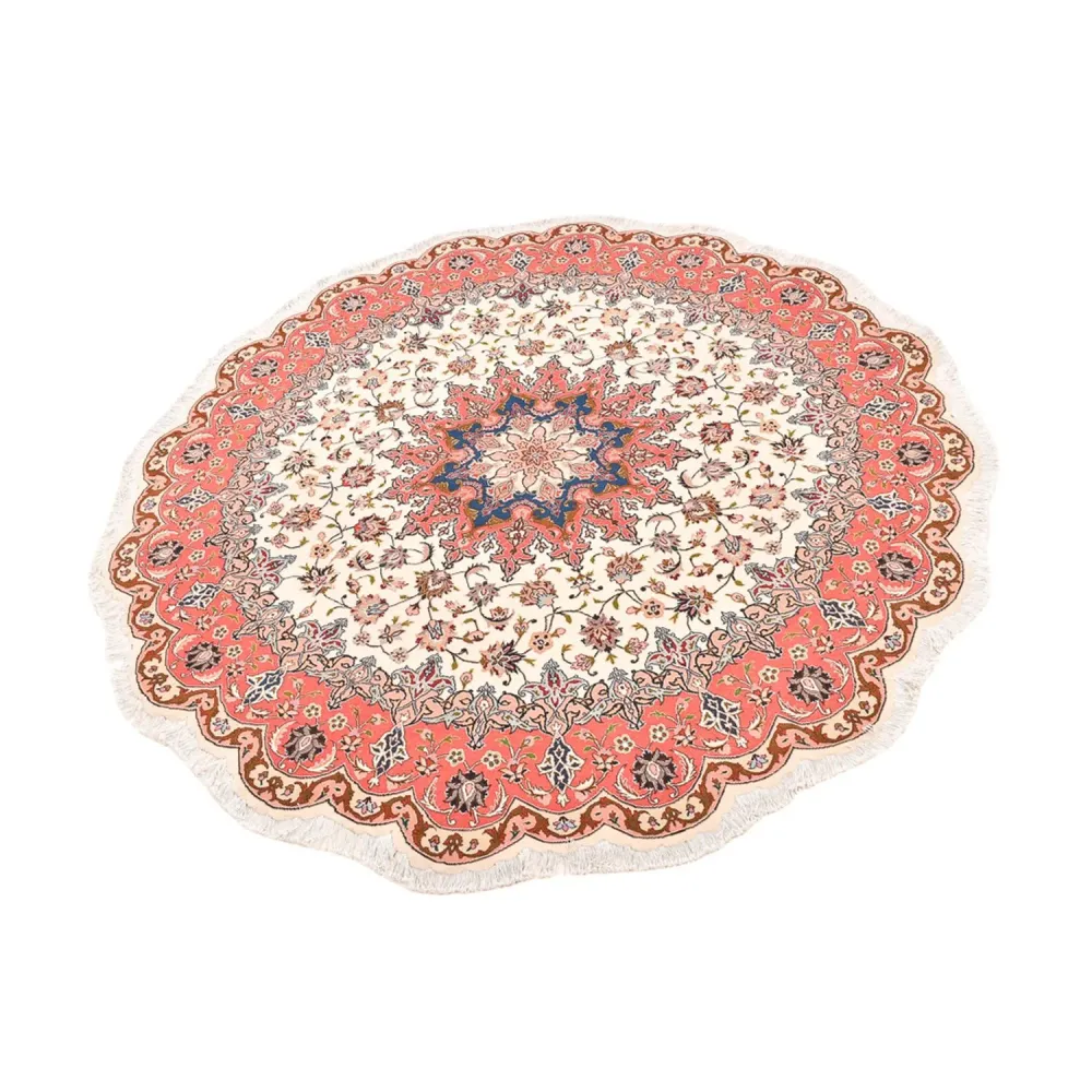 Persisk teppe - Tabriz - Royal rundt - 200 x 200 cm - flerfarget