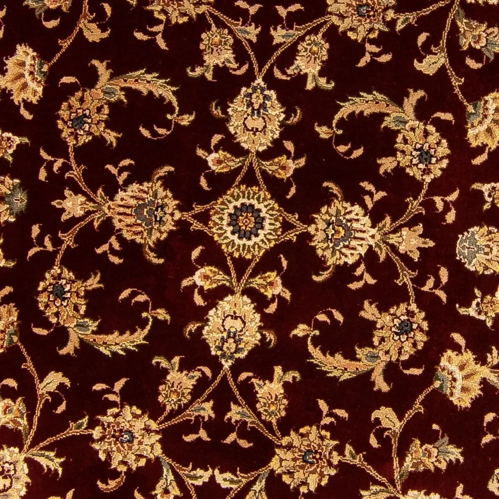 Persisk teppe - Tabriz - Royal rundt - 204 x 204 cm - mørk rød