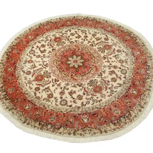 Persisk teppe - Tabriz - Royal rundt - 230 x 230 cm - beige