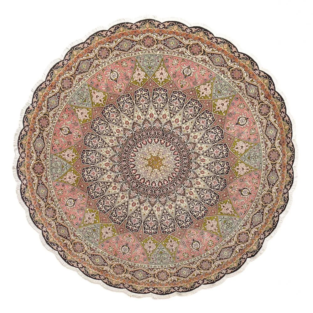 Persisk teppe - Tabriz - Royal rundt - 250 x 250 cm - flerfarget