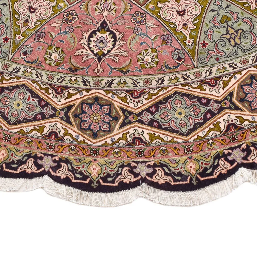 Persisk teppe - Tabriz - Royal rundt - 250 x 250 cm - flerfarget