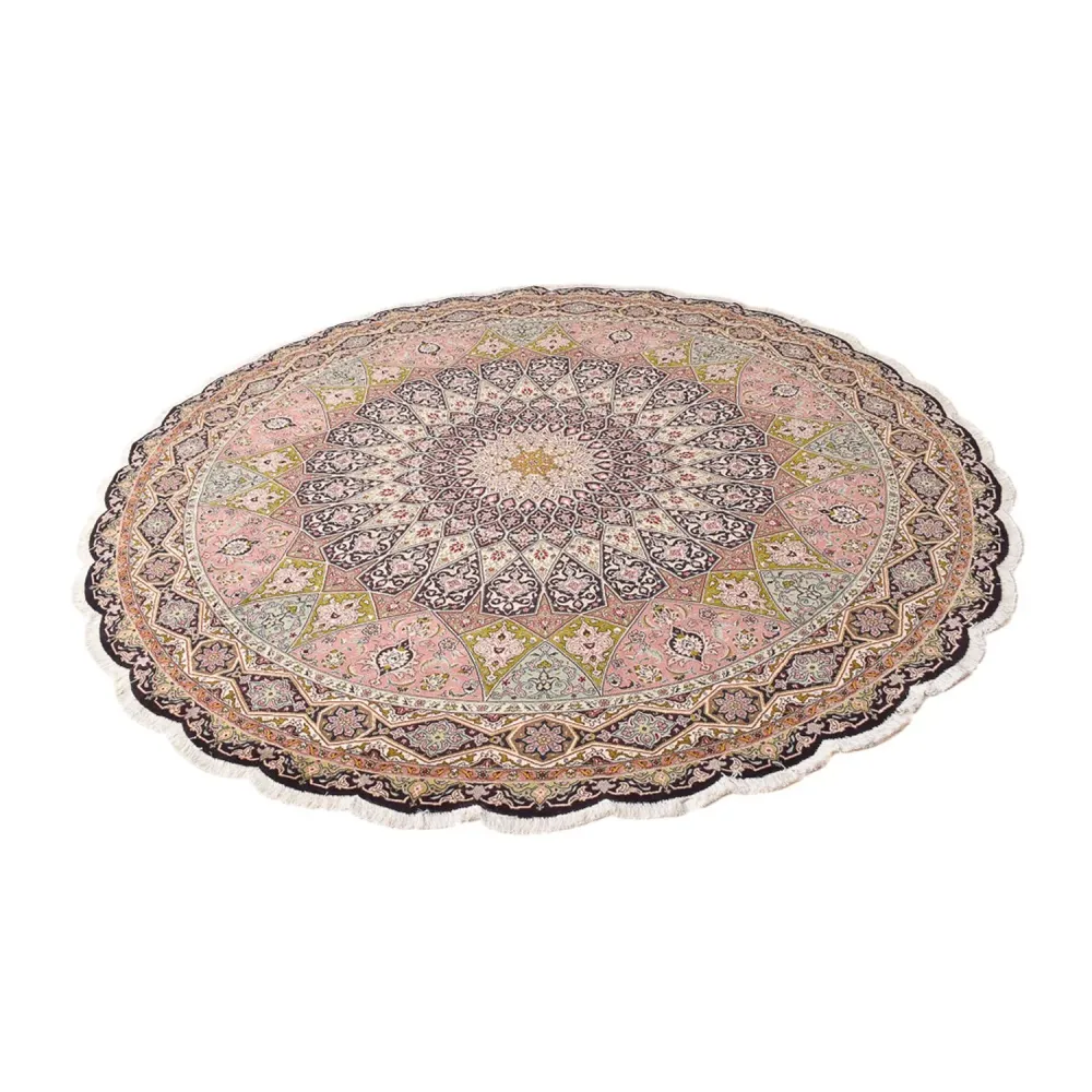 Persisk teppe - Tabriz - Royal rundt - 250 x 250 cm - flerfarget
