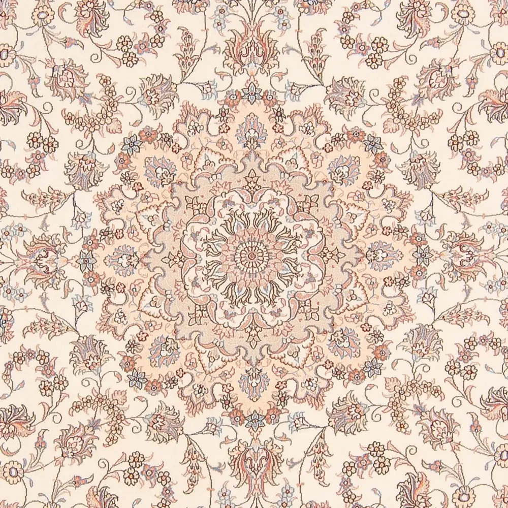 Persisk teppe - Tabriz - Royal rundt - 250 x 250 cm - krem