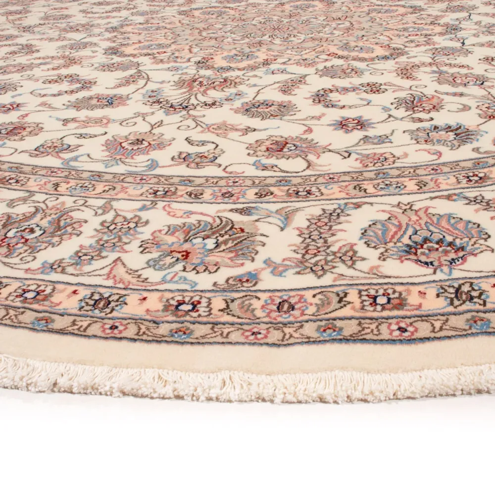 Persisk teppe - Tabriz - Royal rundt - 250 x 250 cm - krem