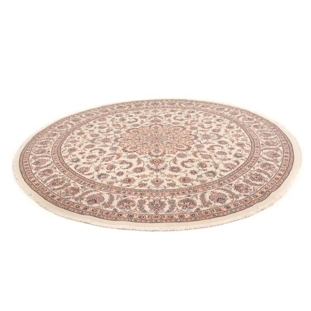 Persisk teppe - Tabriz - Royal rundt - 250 x 250 cm - krem