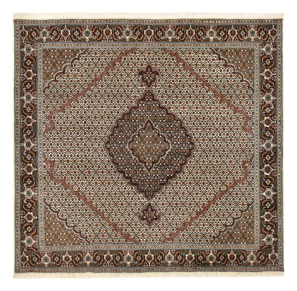 Persisk teppe - Tabriz - Royal square - 200 x 200 cm - brun