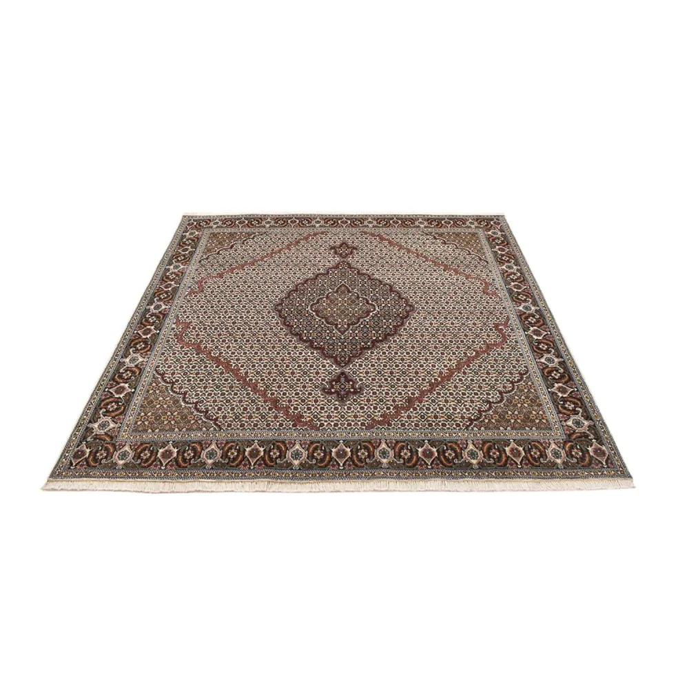Persisk teppe - Tabriz - Royal square - 200 x 200 cm - brun