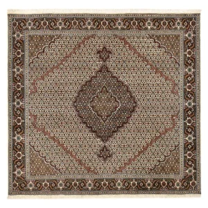 Persisk teppe - Tabriz - Royal square - 200 x 200 cm - brun