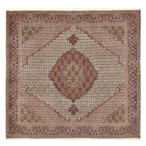 Persisk teppe - Tabriz - Royal square - 204 x 200 cm - brun