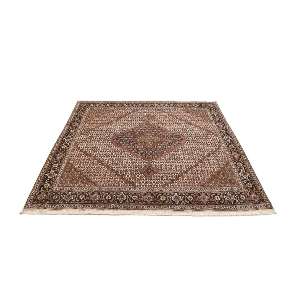 Persisk teppe - Tabriz - Royal square - 206 x 202 cm - lysebrun