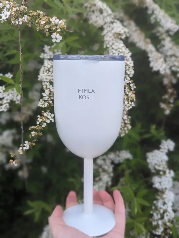 Pictureit - Termo vinglass med tekst "HIMLA KOSLI"
