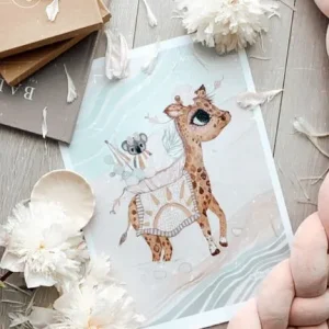 Plakat Beach Giraffe Christine Hoel