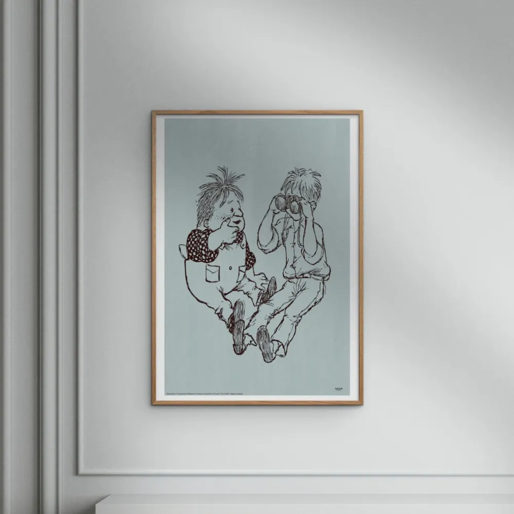 Poster & Frame Astrid Lindgren - Binacolurs - Karlsson On Roof