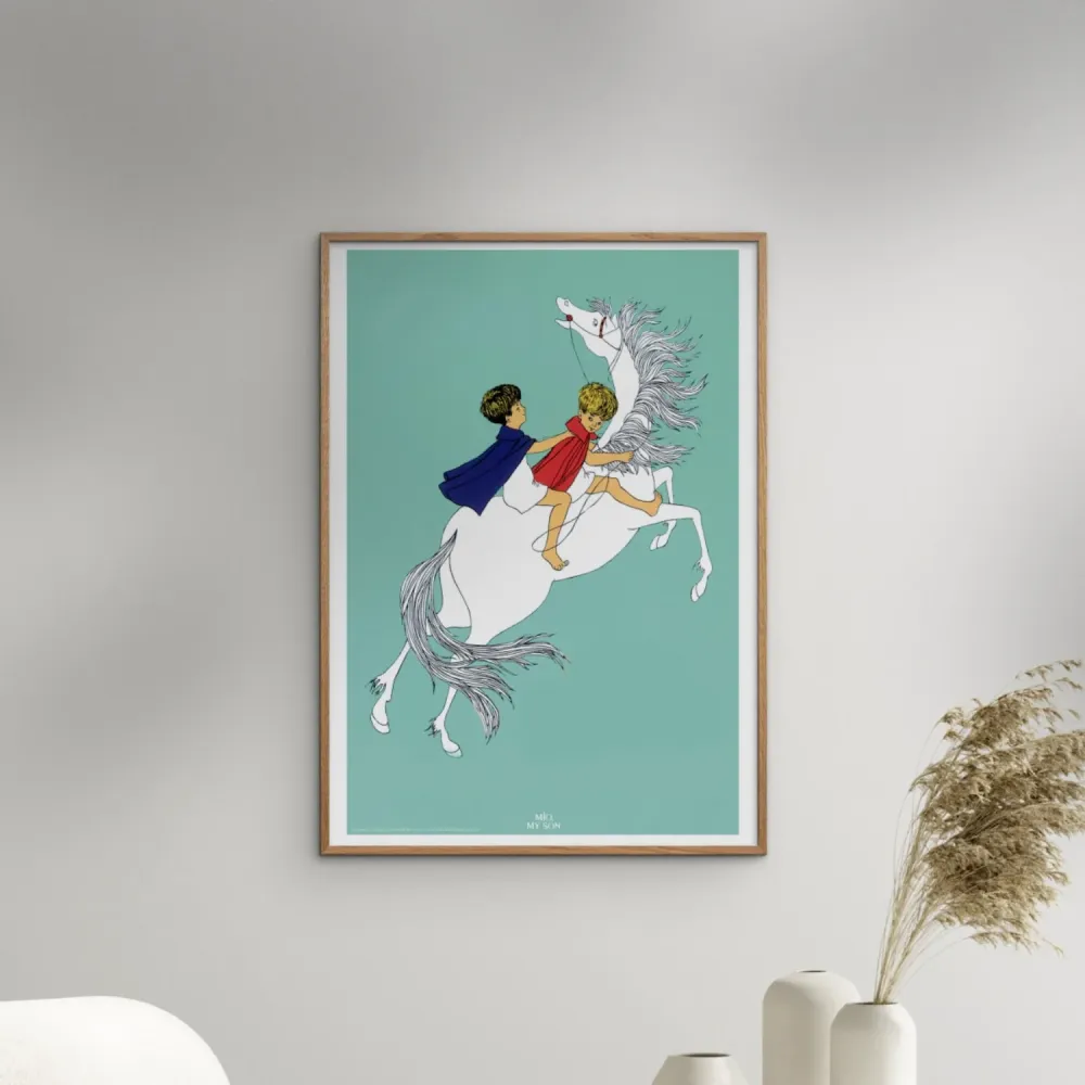 Poster & Frame Astrid Lindgren - On Horse Back - Mio My Son