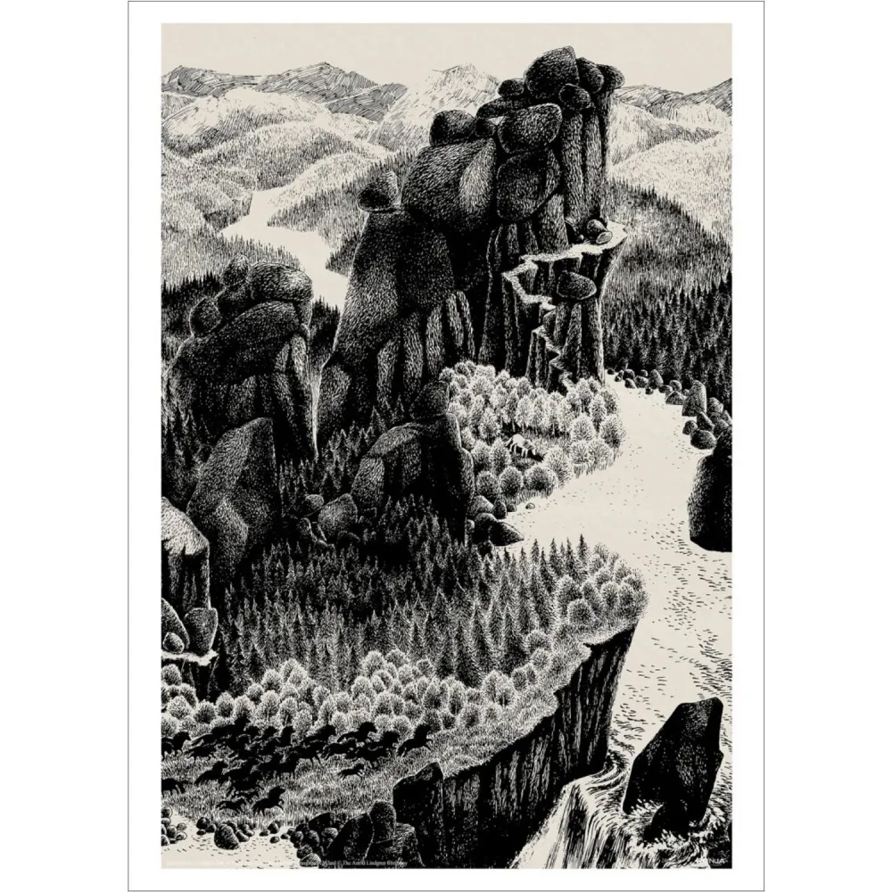 Poster & Frame Astrid Lindgren - Mountains - Ronja Robbers Daughter