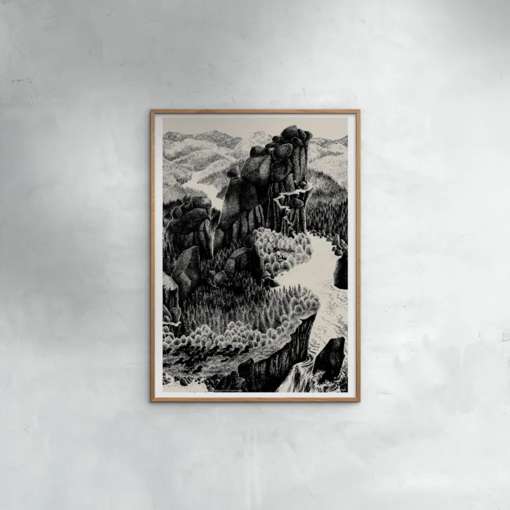 Poster & Frame Astrid Lindgren - Mountains - Ronja Robbers Daughter