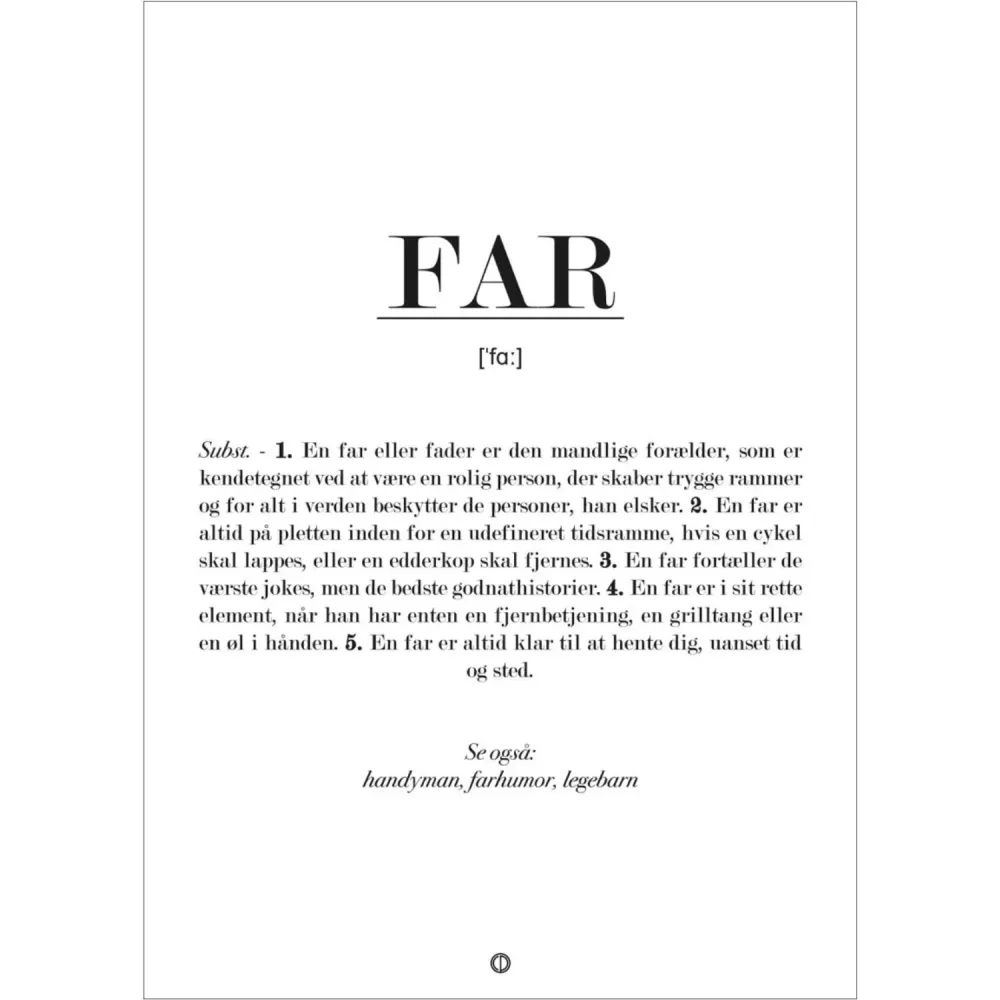 Poster & Frame Citatplakat - Far Definition