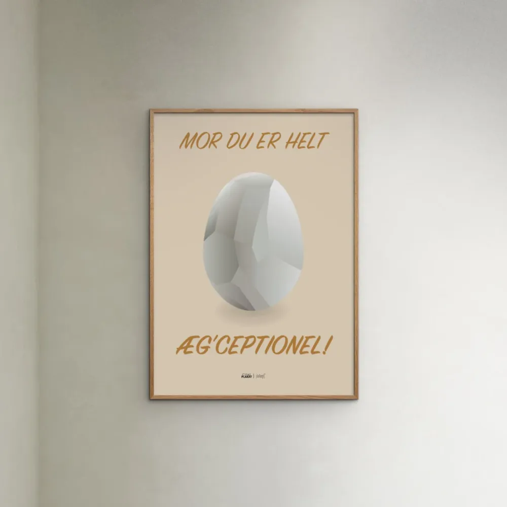 Poster & Frame Citatplakat - Du Er Æg'ceptionel