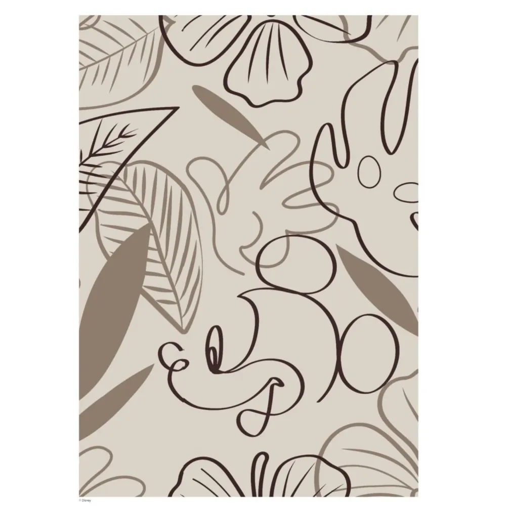 Poster & Frame Disney - Brown Leaves Mickey