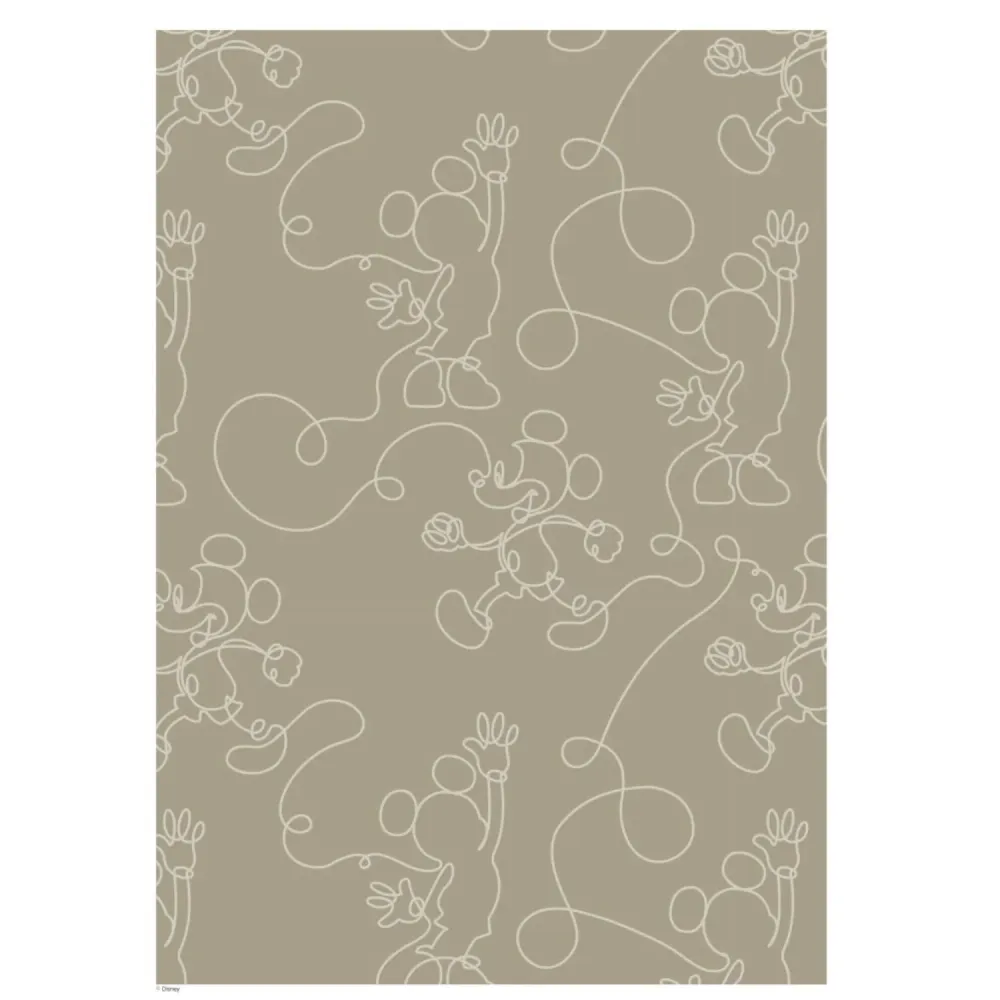 Poster & Frame Disney - Green & White Mickey Outline