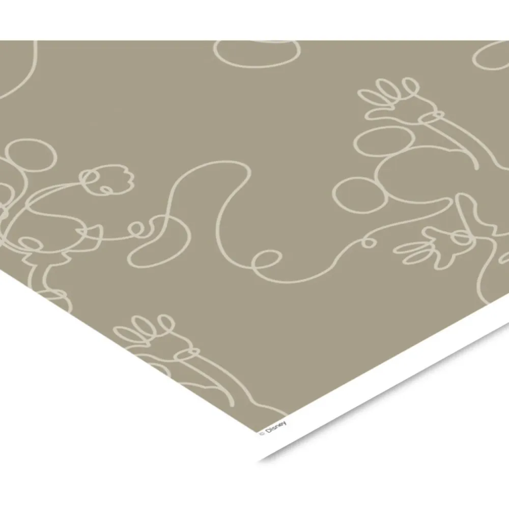Poster & Frame Disney - Green & White Mickey Outline