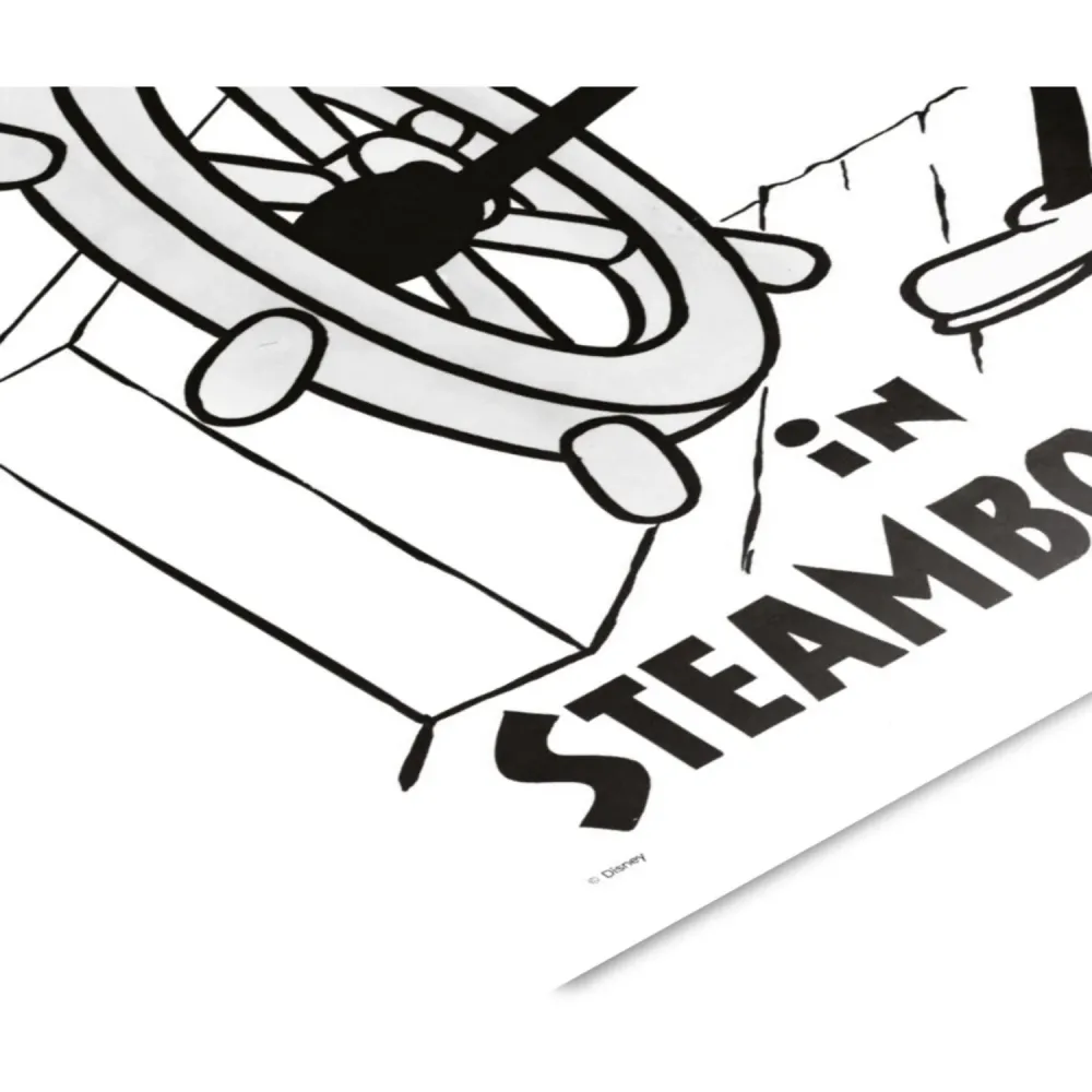 Poster & Frame Disney - Mickey Steamboat Willie